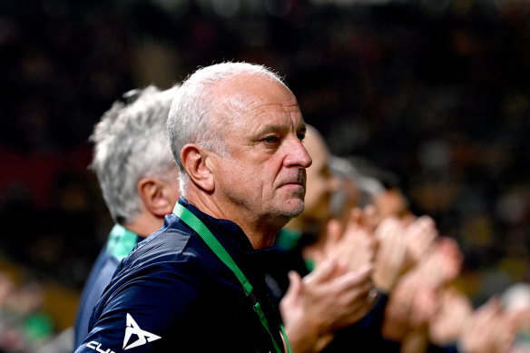 Socceroos coach Graham Arnold has an eye on the future.