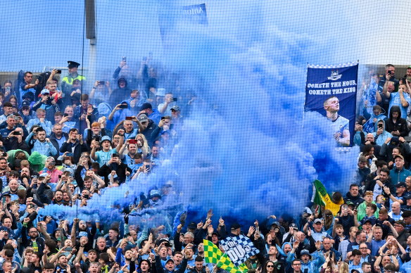 Dublin supporters before the start of the match.