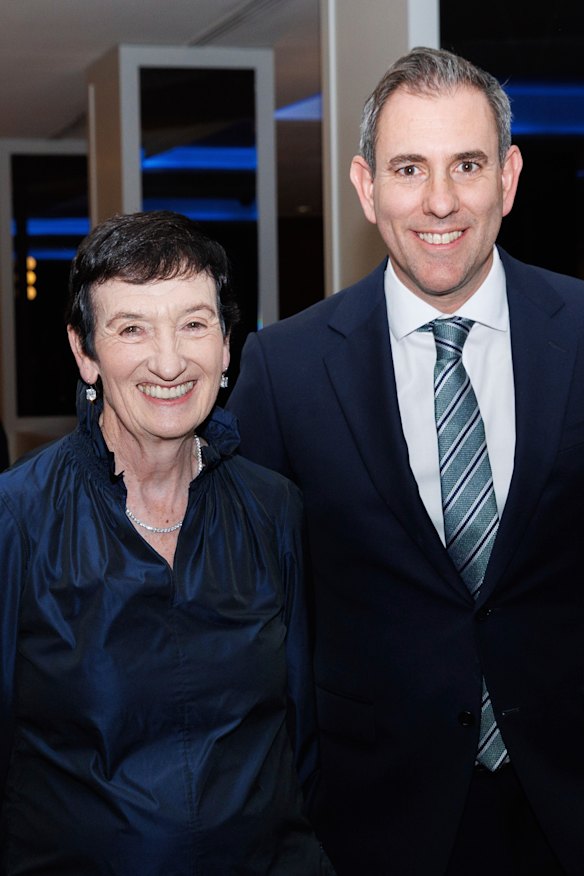 Professor Jennifer Westacott AC and Treasurer Jim Chalmers at the dinner.