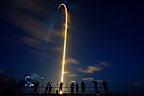 SpaceX's first private flight streaked into orbit with two contest winners, a health care worker and their rich sponsor, the most ambitious leap yet in space tourism. A SpaceX Falcon 9 rocket, with four private citizens onboard, lifts off in this time-exposure photo from Kennedy Space Center's Launch Pad 39-A, Wednesday, Sept. 15, 2021, in Cape Canaveral, Fla.