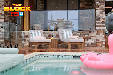 Chantel and Wyatt’s Outdoor Terrace and Pool week 10 room reveals The Block 2026