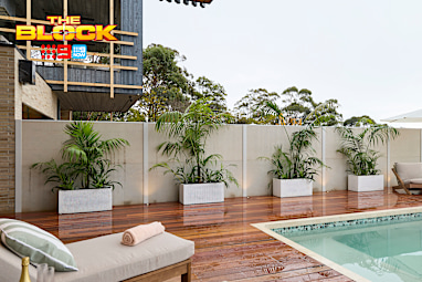 Chantel and Wyatt’s Outdoor Terrace and Pool week 10 room reveals The Block 2026