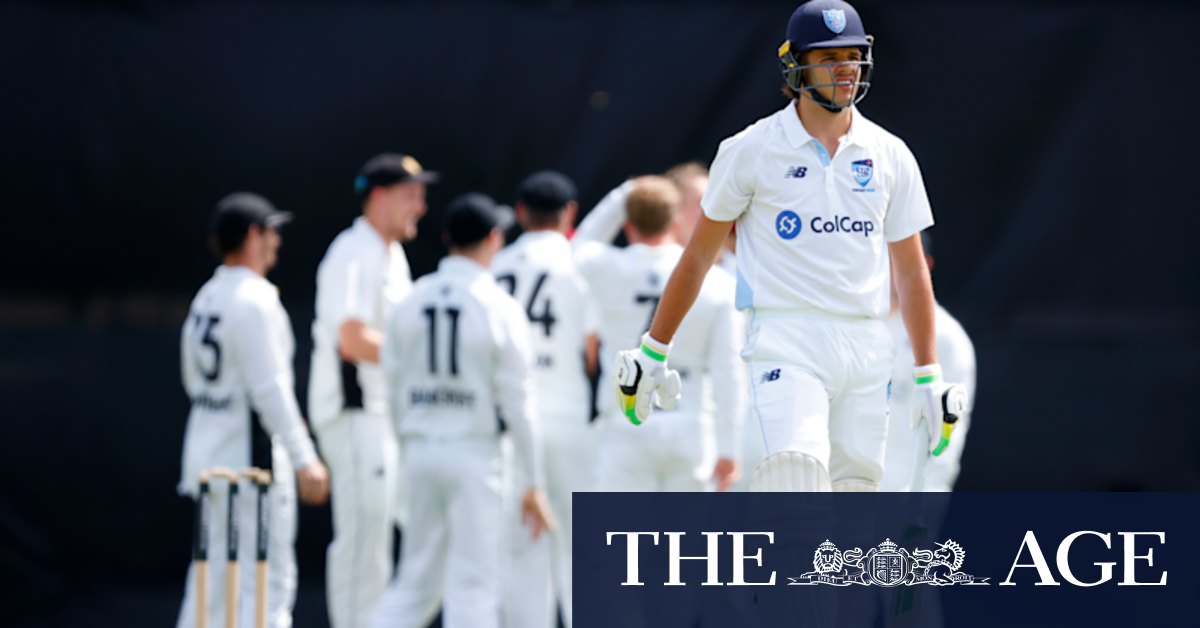 Konstas falls cheaply in first Sheffield Shield outing of season