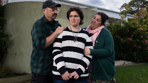 Lindsay and Julia Holmwood with their daughter, Penny, whom they believe could have died from a severe bacterial infection.