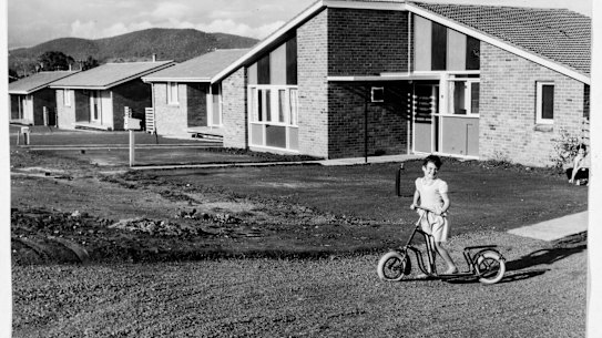 New houses in O’Connor, Canberra, 8 September 1958. Part of the Fairfax photograpic archive recently acquired by Canberra Museum and Gallery.
