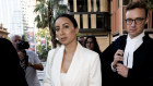 Former ABC radio presenter Antoinette Lattouf outside the Federal Court on Wednesday.