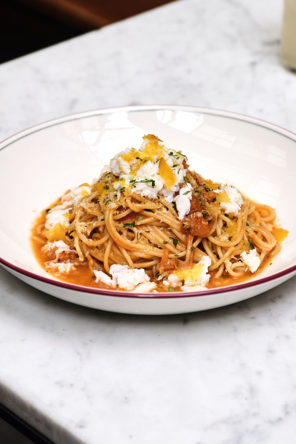 Spanner crab spaghettini.