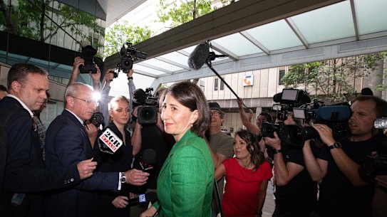 Former NSW Premier Gladys Berejikilian arrives at ICAC.