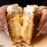 Lemon meringue croissant wheel at Calle Bakery.