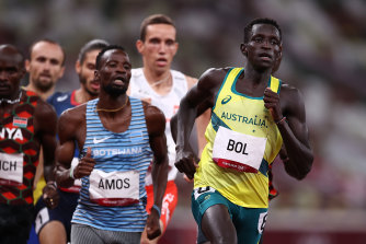 Peter Bol competes in the men’s 800 metres final at the Tokyo Olympics.