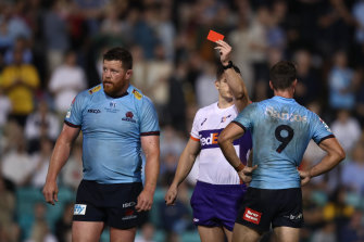 Paddy Ryan received a red card for a dangerous tackle but it was later rescinded.