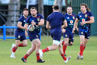 Welsh prop Wyn Jones during preparations for the first Test in Cape Town.