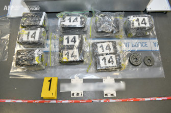 AFP seize 160 kilograms of cocaine during Operation Ironside in late May 2021.