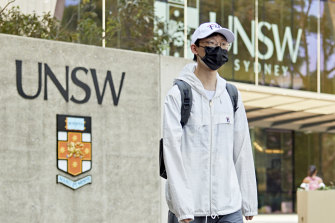 A student at the University of NSW, which recorded two new cases of coronavirus since last week.