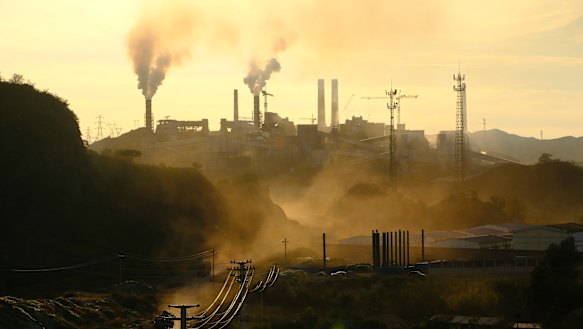 Coal power plants located 200 kilometres north-east of Beijing. China already burns half the world's coal.