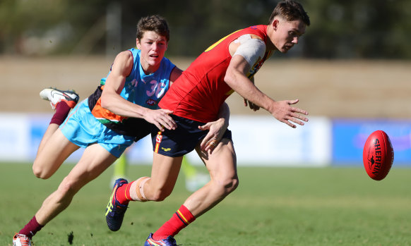 Key forward Noah Howes (right) is on the mid-season draft radar.