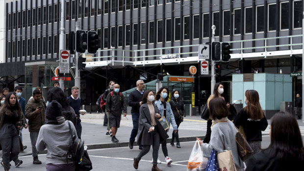 The NSW government is urging people to wear masks in public places. 
