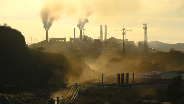 Coal power plants located 200 kilometres north-east of Beijing. China already burns half the world's coal.