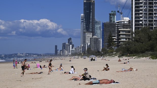 Around 7 per cent of the Gold Coast population moved there from NSW and Victoria between 2016 and 2021. 