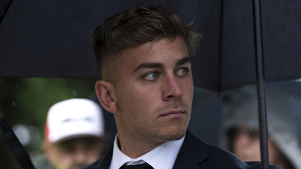 Callan Sinclair is facing trial alongside Jack de Belin.