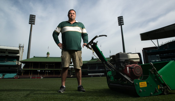 SCG curator Adam Lewis can have the ground ready on a day's notice once the football seasons start again.
