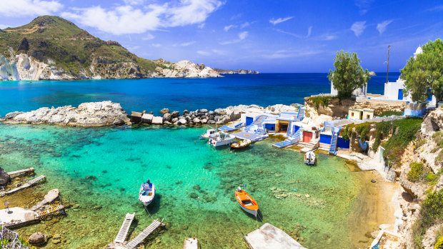 Mandrakia, a traditional village in Milos, Greece.
