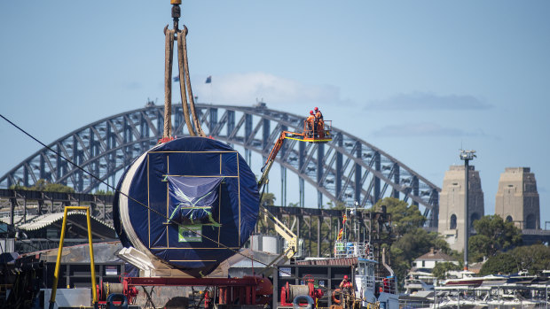 Kathleen has been designed especially for the ground and rock conditions found at the bottom of Sydney Harbour.