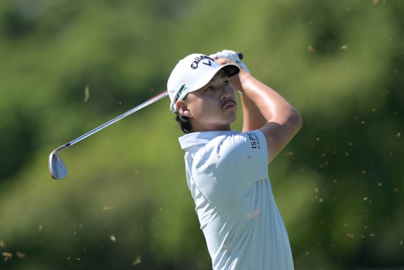 Australian Min Woo Lee during the Australian PGA.