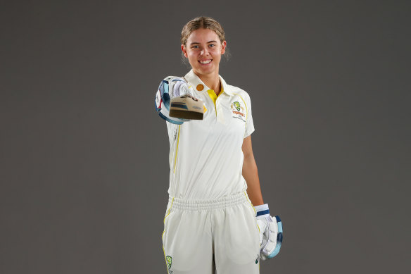 Phoebe Litchfield is poised for her debut at the top of the Australian order.