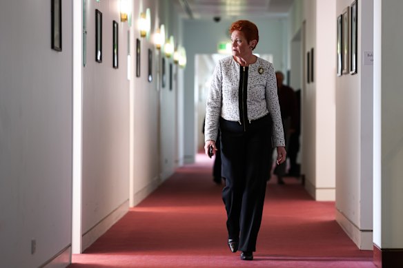 One Nation leader Pauline Hanson.
