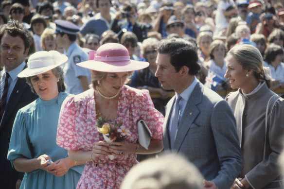 Prince Charles and Princess Diana visit Sydney in 1983.