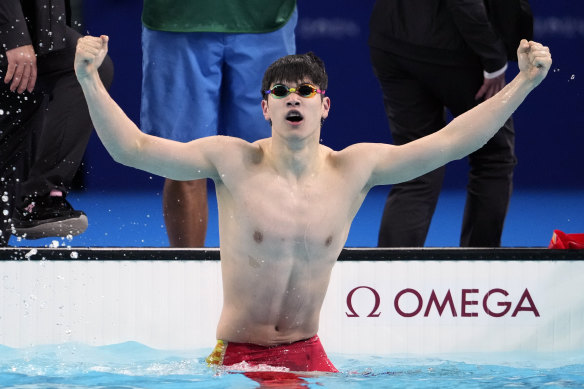 It took five days, but Pan Zhanle has the first swimming world record of Paris 2024.