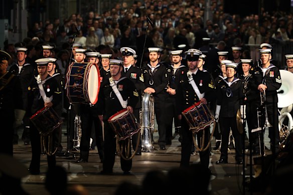 The Anzac day dawn service in Martin Place,