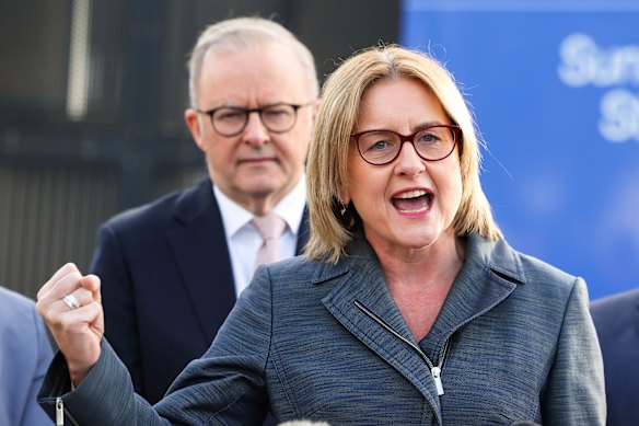 Allan and Albanese wouldn’t be drawn directly on whether the Victorian premier’s sinking popularity would drag down federal Labor.