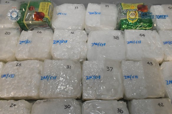 Some of the 69 kilograms of drugs George Marrogi pleaded guilty to importing.