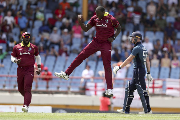 Bumper clash: Carlos Brathwaite says the West Indies bowlers will have to be switched on against Australia.