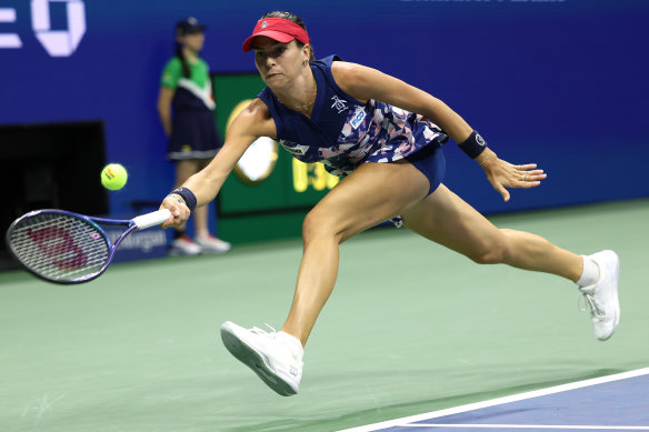 Tomljanovic during her match against Serena Williams at last year’s US Open.