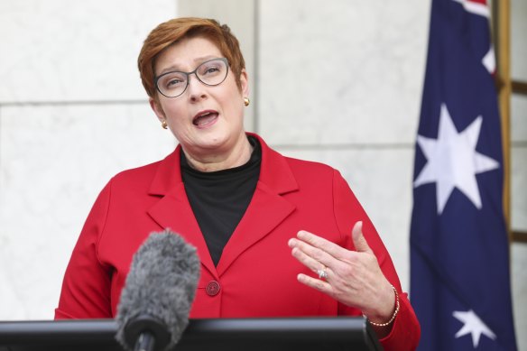 Foreign Minister Marise Payne says Australia cannot assert its interests on the international stage without taking some risk.