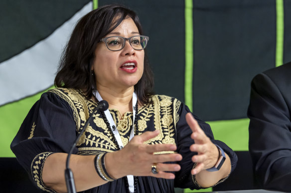 CITES secretary-general Ivonne Higuero at the closing session of the World Wildlife Conference in Geneva.