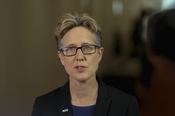 ACTU secretary Sally McManus said high-priority workers were struggling to get a vaccine shot.