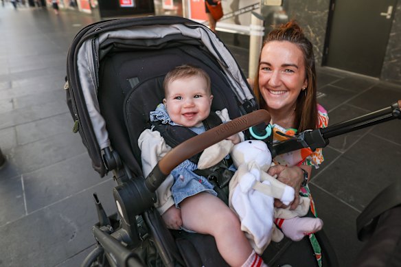 Meg Scott, with baby Layla, believes Melbourne is the best city in the world. 