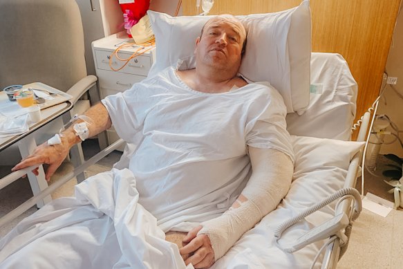 Father of two Ahmed al Ahmed recovering from gunshot wounds.