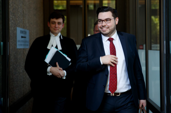 Bruce Lehrmann leaves the Federal Court on Friday.