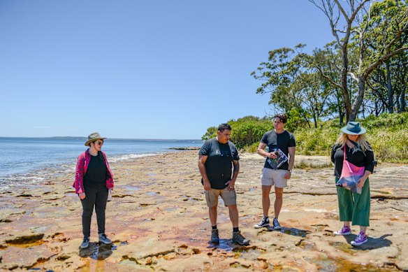 Uncle Bernie McLeod leads a cultural tour in Booderee National Park.