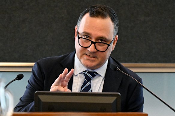 CPB manager Vince Sanfilippo at the CFMEU inquiry in Brisbane.
