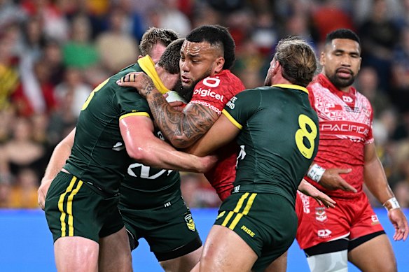 Addin Fonua-Blake captained Tonga at last year’s Pacific Championships.