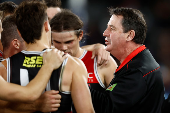 St Kilda coach Ross Lyon.