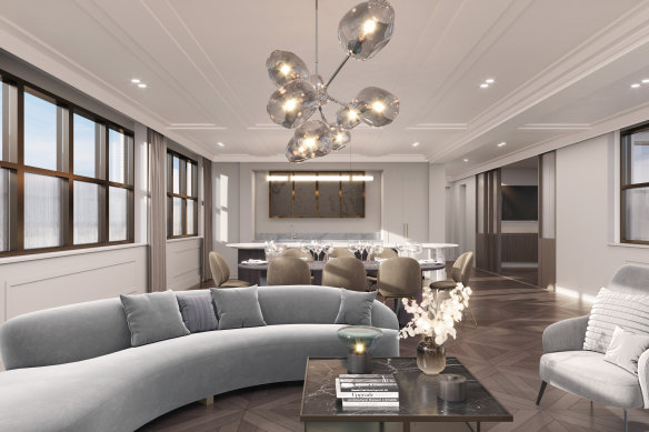 An artist’s impression of the Woollahra penthouse bought by the Maloneys for $13 million.