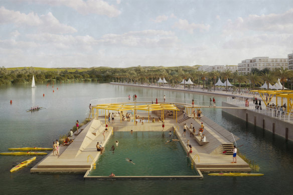 A proposed plunge pool design by Sydney Water.