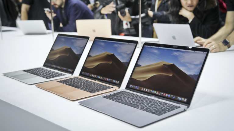 Apple's new MacBook Air at the announcement event last month.